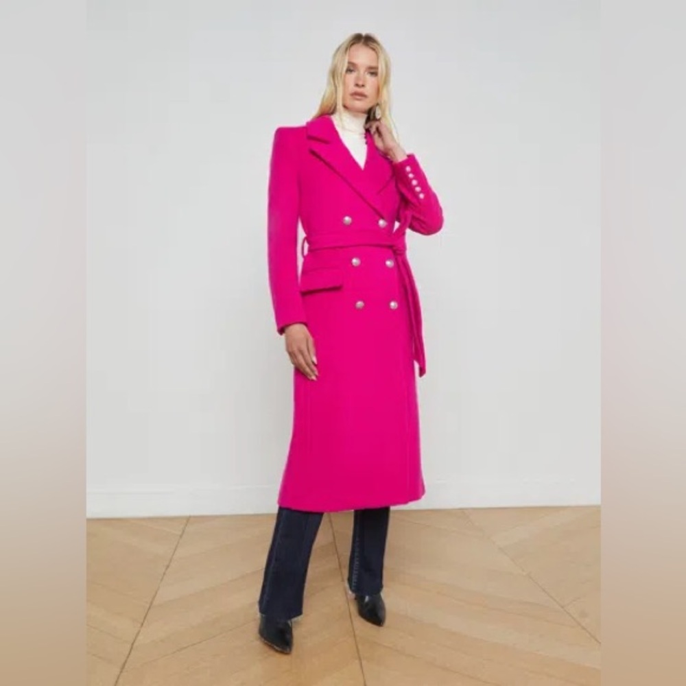 L'AGENCE Olina Coat in Berry Pink NWT Size 2